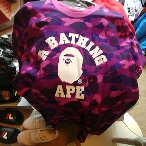 Bathing Ape BAPE tshirt bape camo purple